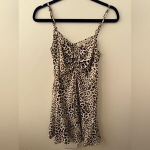 Leopard Row A mini dress